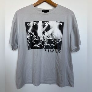 Streetwear Society Live Music New York Graphic Tee Gray Size L
